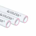 Труба полипропиленовая 40x6.7 SDR 6 PN 25 PPR армированная стекловолокном белая